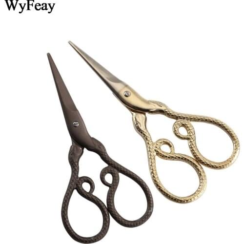 Innovative Zakka Groceries Retro embroidery Scissors Titanize Handicraft Antique Stainless Steel Scrap Booking Sewing Scissor