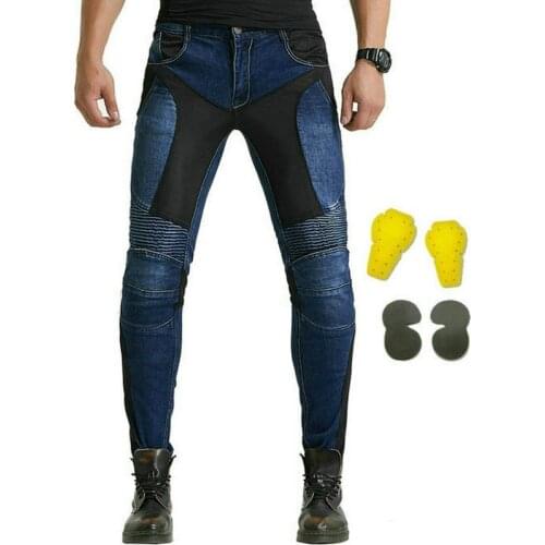 Loong Biker 114-5 summer riding motorcycle pants mesh breathable jeans knight daily cycling protective slim casual trousers