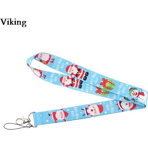 Santa Claus Neck Strap Cute Winter Lanyards For Keys Phone Strap Lanyard with Whistle Fashion ID Badge Holder Kids Gift G0737