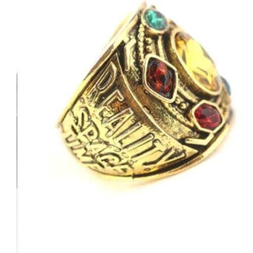 TRENDY New Arrival Mens Ring Creative Infinite Gloves Six Gems Golden Vintage Luxury Jewelry Fashion Anniversary Wholesale