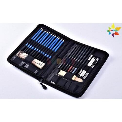 40pc/set Sketch Pencil Set Wood Pen Charcoal Pen Soft Hard Student Art Sketch Painting Supplies School Draw engineer drawing