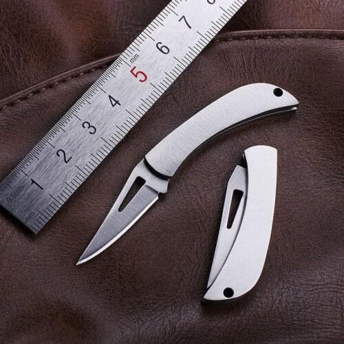 2021 NEW Mini Portable Outdoor Knife Keychain Open Express Knife Self-defense Knife Sharp Household Fruit Knife