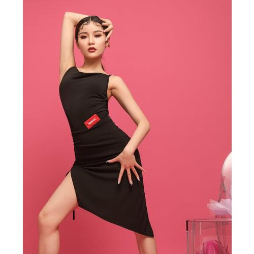 Latin Dance Clothes For Women Shorts Sleeve V-Neck Sexy Clothing Professional Latin Dance Practice Dress Rumba Dancewear DWY5157