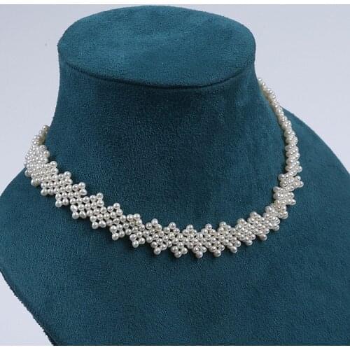 2-2.5mm Tiny Potato Shape Freshwater Pearl Necklace Fashion Design Choker Pearl Necklace