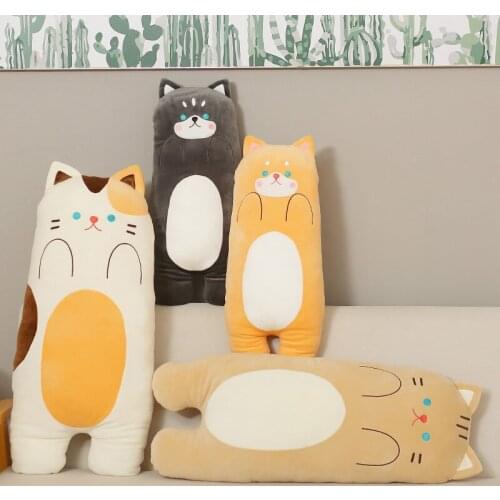 50cm/70cm Cartoon Animal Shiba Inu Dog Plush Pillow Stuffed Soft Husky Cat Cushion Doll Toys For Kids Girls Birthday Gift Decor