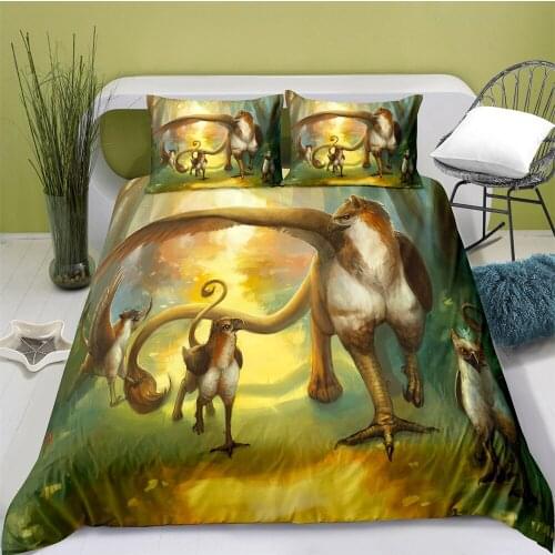3D Printing Animal Style Quilt Cover with Pillowcase Bedroom Decoration Queen Size Bedding Bedroom Set King Size Bed