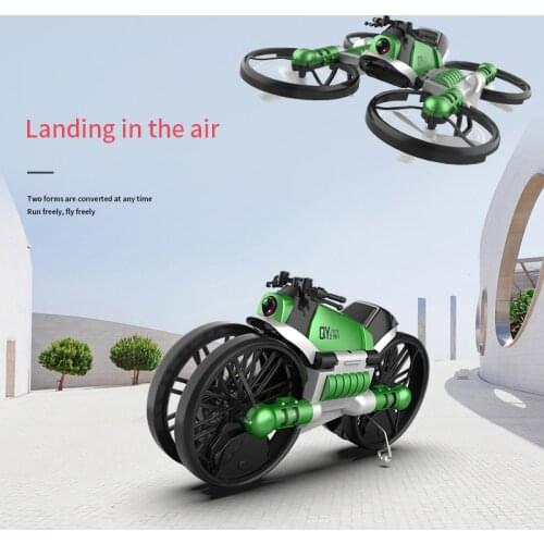 Rc Drone with 2.4G Camera Handle Remote Control Helicopter Deformation Motorcycle Folding Four Axis Rc Plane Kids Toys Gift