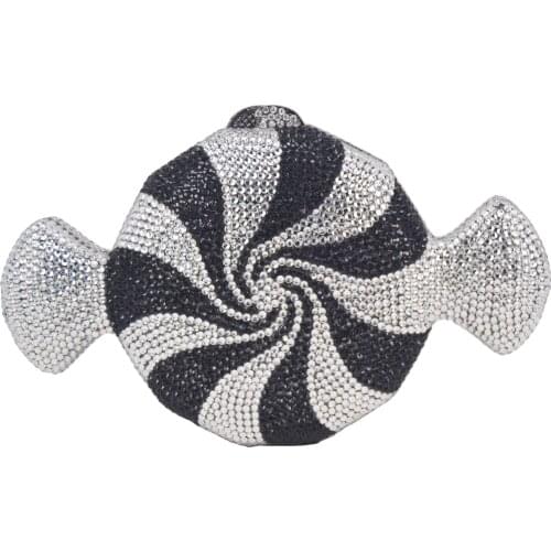 Luxury Crystal bag Candy Designer Party Evening Bags Black Women Wedding Purse Wristlets bag SC579