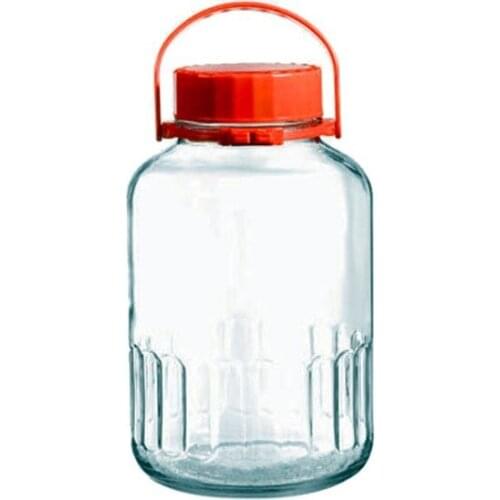 Modern Pasabahce Harvest Red Cap Jar-5 Lt organizer storage box органайзер rangement коробка для хранения