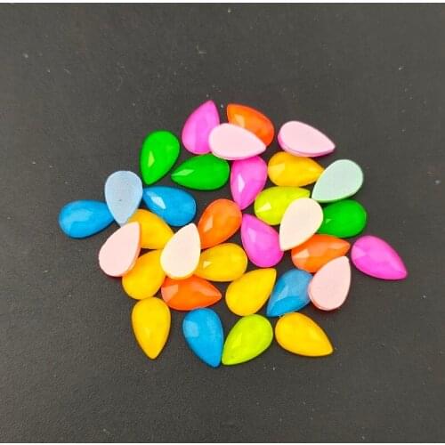 720pcs/Pack Mix Colors Noctilucent Rhinestones Neon Holographic Rhinestones Non Hot Fix Flatback Gem Glow in the Dark For DIY
