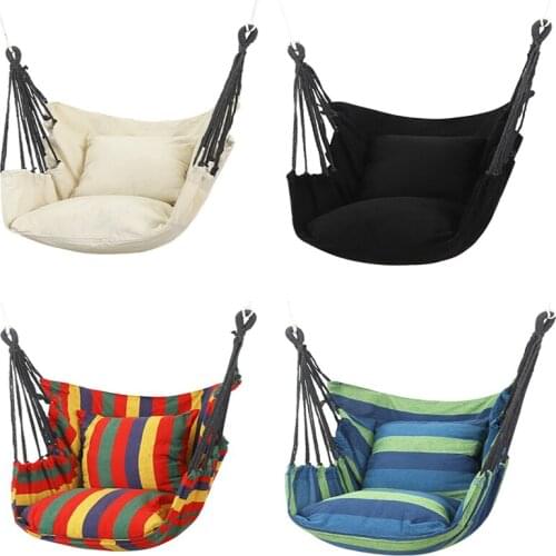 Outdoor sofa Hammock Swing Thicken Chair Hanging Swing Chair Portable Relaxation Canvas Swing Travel Camping Lazy Chair Pillow
