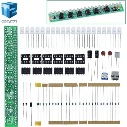 USB audio spectrum lamp kit LED car volume level indicator music audio display circuit board to increase the hands-on ability