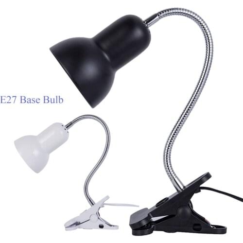 Vintage personality adjustable black white lampshade desk led table light