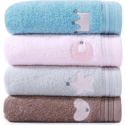 Top Quality Childrens Towel Cotton Wash Face Home Cartoon Cute Square Towel Baby Absorbs Water Does Not Drop Hairy Small Towel
