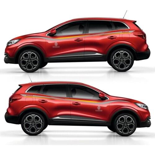 World Datong Sport Stripes Car Stickers For Renault Kadjar Door Decal Car Vinyl Film Automobiles Car Styling 1 Pair