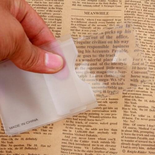 10pcs 3X Toys Child Children Students School Credit Card Magnifiers Transparent Magnifier Magnifying Fresnel for Reading