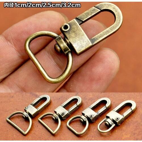 10pcs Bronze Spring Gate Metal Swivel Clips Snap Hook 10/20/25/32mm DIY Dog Cat Leashes Leather Craft Bags Clothes Accessories