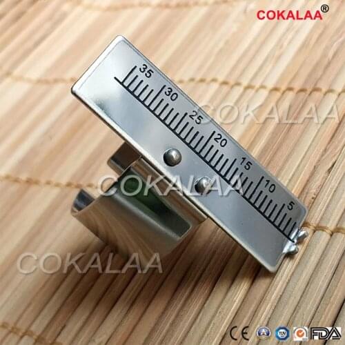 2pcs Stainless Steel Dental Ruler Equipment Endodontic Finger Ruler For Span Measurement Scale Gauge Instrument Tool Dentist