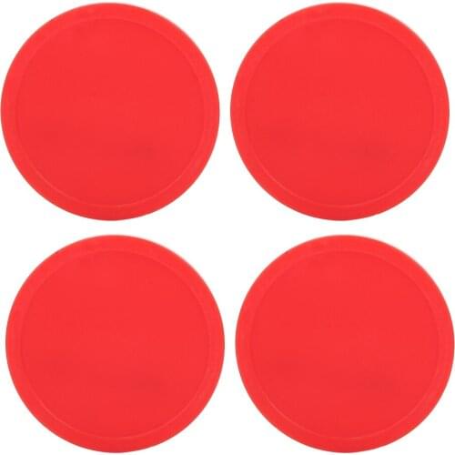 4 Pcs Plastic Wear Resistant And Durable Air Ice Hockey Pucks Piece Replaceable For Home Tables Game Room Equipmen