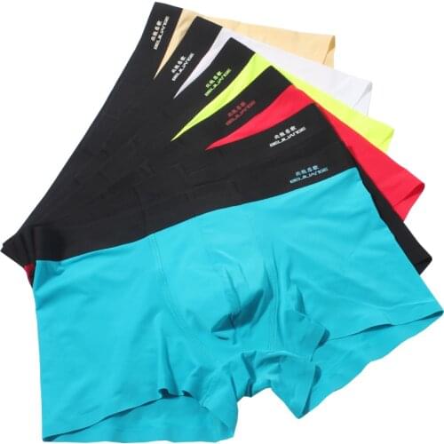 4pcs Boxers Men Seamless boxershorts Mens Underwear Boxer Comfortable Short Cuecas masculinas Ropa interior Underpants Man 00803