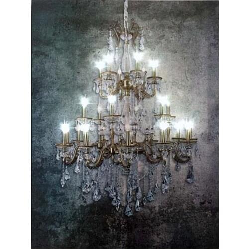 5D DIY Diamond Painting Cross Stitch vertical elements polychrome gold crystalline Needlework Full Diamond Embroidery C740