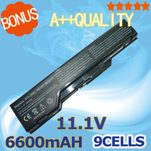 9 cells 6600mah Replacement Laptop Battery for Dell XPS M1730 laptop 312-0680 HG307 WG317 OEM Laptop Battery Li-ion Battery