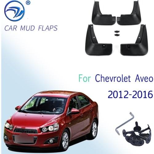 Car Mud Flaps For Chevrolet Aveo Sonic TM Barina Hatchback 2012-2016 Mudflaps Splash Guards Mud Flap Mudguards 2013 2014 2015