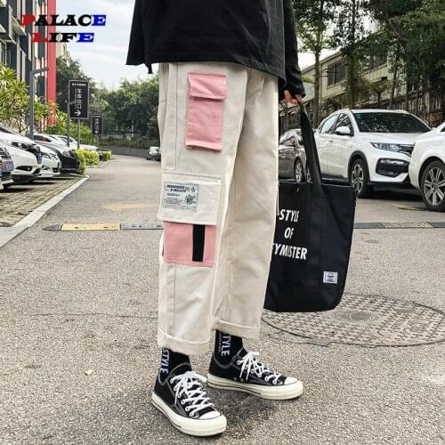 Mens new Hip Hop Sweat Pants Embroidery Korean Style Trousers Sweatpants Streetwear Men Joggers Track Casual Cargo Pants