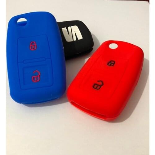 Car Styling Key Holder Cover Cap Protector For SEAT IBIZA LEON 2 Button Remote Flip Key FOB Silicon Case