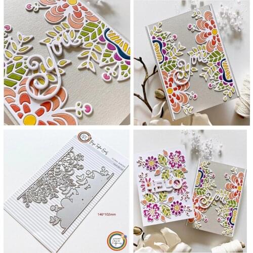 Flower Frame Border Hot Sale Scrapbooking cutting Dies Metal Stencils for Craft Embossing Paper Stencil Template for DIY Making