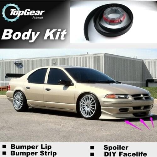 Bumper Lip Deflector Lips For Dodge Stratus Front Spoiler Skirt For Top Gear Friends Car View Tuning / Body Kit / Strip
