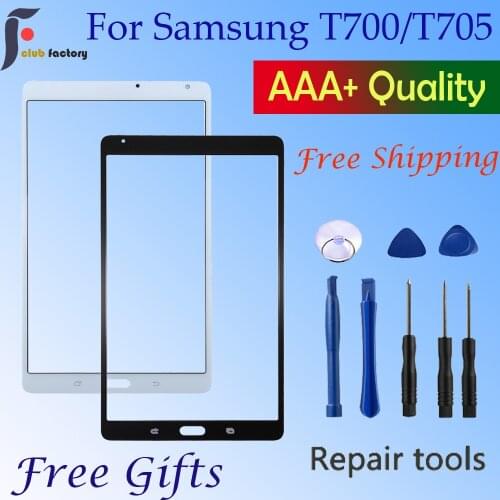For Samsung Galaxy Tab S 8.4 SM-T700 T705 T705C 8.4 inch Touch Screen Front Glass Touch Screen Outer Panel Replacement+tools