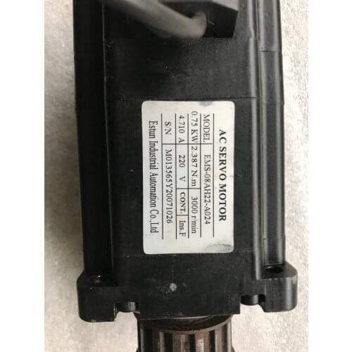 EMS-08AH22-A024 0.75kw SERVO MOTOR , used in good condition . 80% appearance new , good working , free shipping