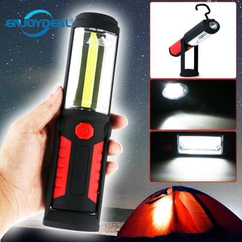 Flashlight Garage COB LED WorkLight Werklampen Inspection LampHand Tool Garage Flashlight Torch Magnetic Home Worklights