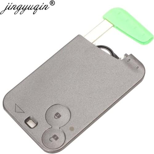 Jingyuqin 433Mhz PCF7947 Chip 2 Buttons Smart Remote Key for Renault Laguna Espace Smart Card Remote No logo