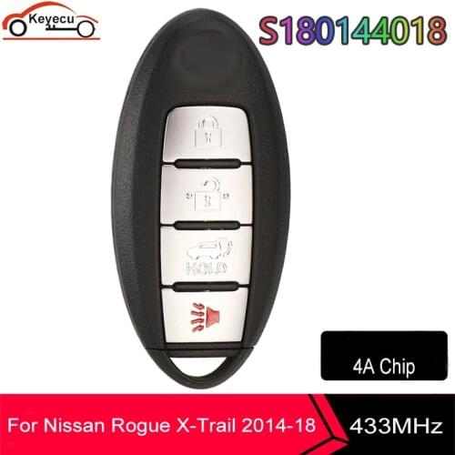 KEYECU S180144106 For Nissan Rogue X-Trail 2014 2015 2016 2017 18 433MHz 4A Chip Keyless Smart Remote Car Key Fob KR5S180144106