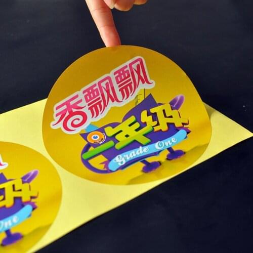 High quality adhesive custom stickers for food with best material