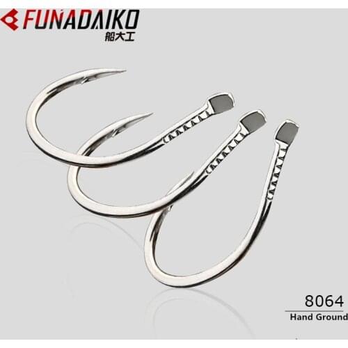 FUNADAIKO Slow Jigging hook high-carbon steel Hooks Sea Carbon Flat Lure Fishhook 1/0 2/0 3/0 4/0 5/0 Jigging Hook Sea Hooks