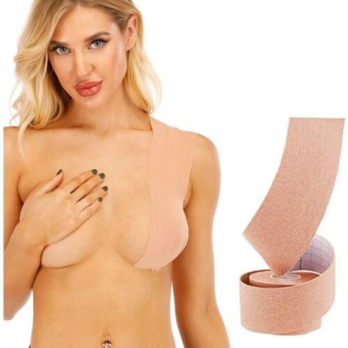 1 Pc Tailorable Boob Tape Bra Bandage Pulling Breast Pad Anti Sagging Push Up Adhesive Tape Popular Fashion Bras New Hot Sale