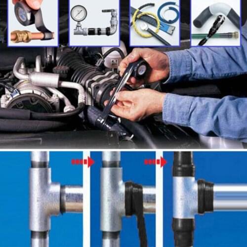 1.5m Repair Tape Self Fusing Wire Hose Bonding Rescue Performance Transparent Silicone Black Pipeline Seal Water Pipe Strong Rep