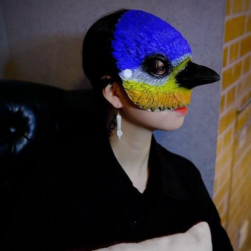 Cosplay Fancy Bird Owl Mask Soft Foam Mask Half Face Beak Long Nose Masque Carnival Party Mask