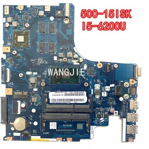 FOR LENOVO 500-15ISK Laptop motherboard 5B20K34651 AIWZ2/AIWZ3 LA-C851P i5-6200U CPU DDR3 100% tested OK