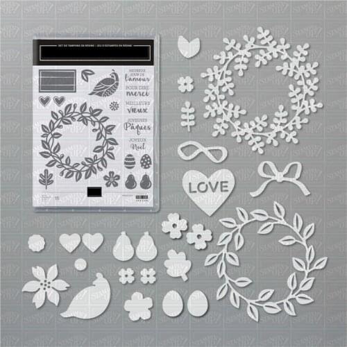Wreath Flower Metal Cutting Dies and Stamps Stencils for DIY Scrapbooking photo album Decorative Embossing DIY Paper Card
