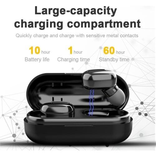Mini Sport TWS Bluetooth 5.0 Charging Box Wireless HiFi In-Ear Earbuds Earphones Noise Cancelling Headphones