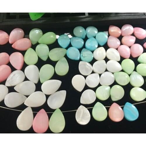 Fashion waterdrop mix color diy loose shell beads 8*10mm popular jewelry accessory beads xsb113