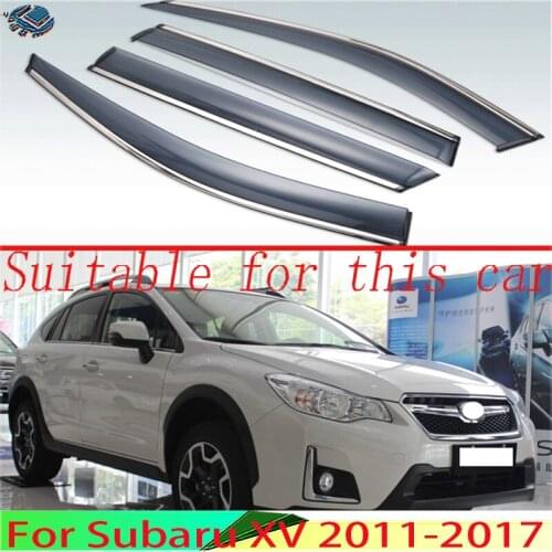 For Subaru XV 2011-2017 Plastic Exterior Visor Vent Shades Window Sun Rain Guard Deflector 4pcs