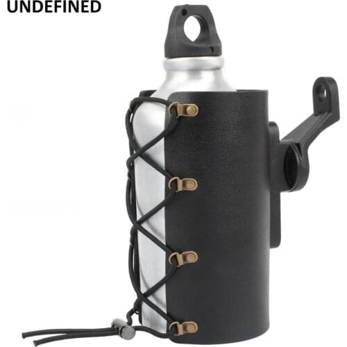 Motorcycle Cup Holder Leather Drink Holder Water Bottle Handlebar Mount Stand Car-styling Bicycle Outdoor Sports 9mm Universal