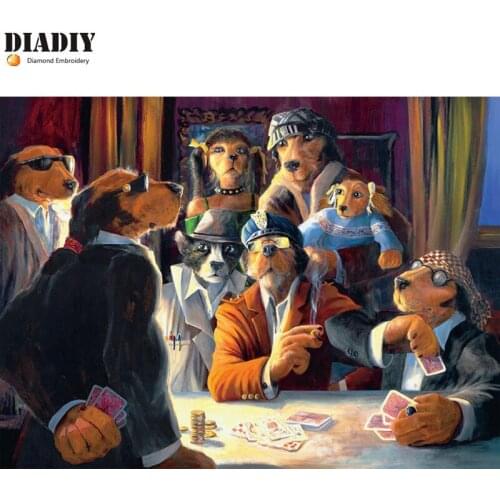 Full round Diamond 5D DIY Diamond Painting Gentry dog family Embroidery Cross Stitch Rhinestone Mosaic Painting Decor