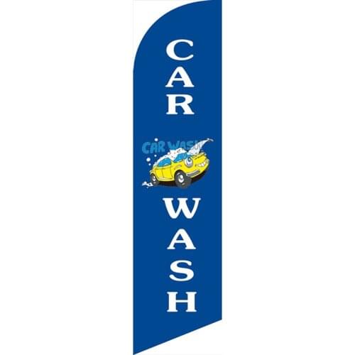 Factory Direct Sale Car Wash Feather Flag 110g Knitted Polyester Feather Flag Single Sided Outside Beach Flag