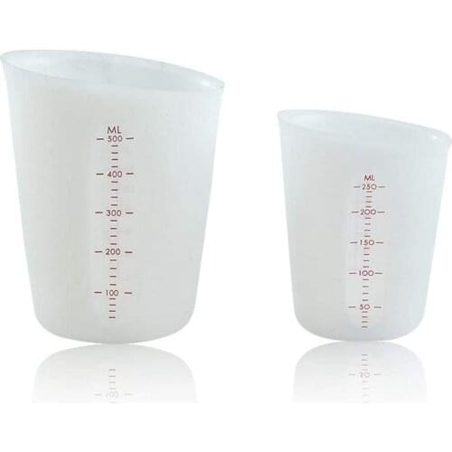 Silicone Measuring Cups, Non Stick Mixing Cups,Visible Graduated Cups for DIY Handmade Craft Measuring Cups